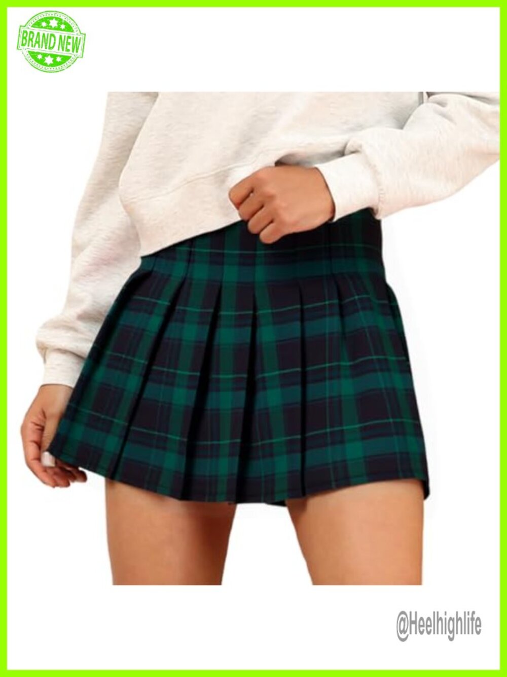 Pleated Skort High Waisted Tennis Skirt with Built-in Shorts